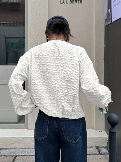 Միագույն կայծակաճարմանդով առօրյա բաճկոն