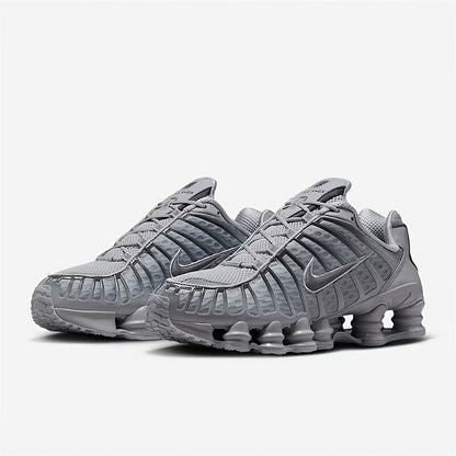 Nike Men’s Wolf Grey Shox TL Low-Top Cushioned Sneakers