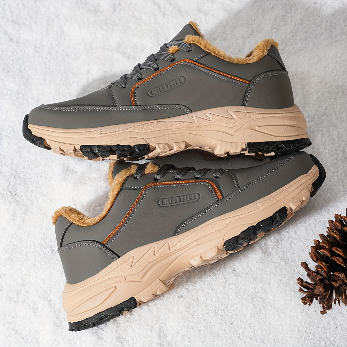 Men's All-Season Hiking Boots with  Upper & Cushioned Sole - Low-Top Outdoor Trekking, Climbing & Camping, All-Terrain Traction, Breathable Fabric, Lace-Up Ankle for Hiking, Gym, and Casual Wear (Model 9019)