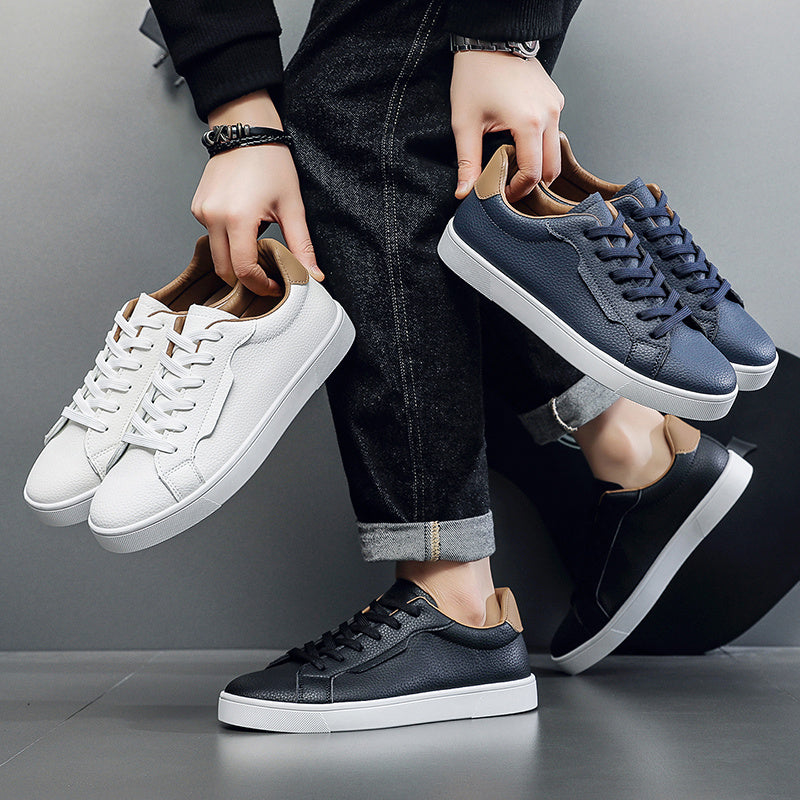 Men's Casual All-Season Sneakers with Rubber Sole and Lace-Up