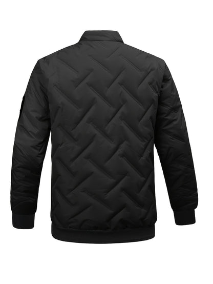 Men's Warm Thickened Jacket with Stand Collar for Autumn & Winter