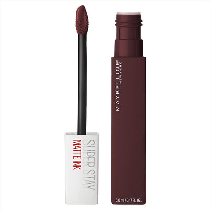 Maybelline Super Stay Matte Ink Liquid Lipstick Makeup, Long Lasting High Impact Color, up to 16H Wear, Exhilarator, Ruby Red, 1 Count, Packaging May Vary