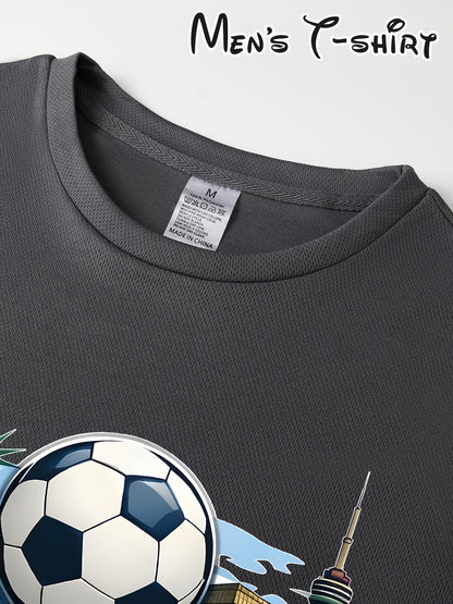 Men's 2026 World Cup Casual Landmark Print Polyester T-Shirt