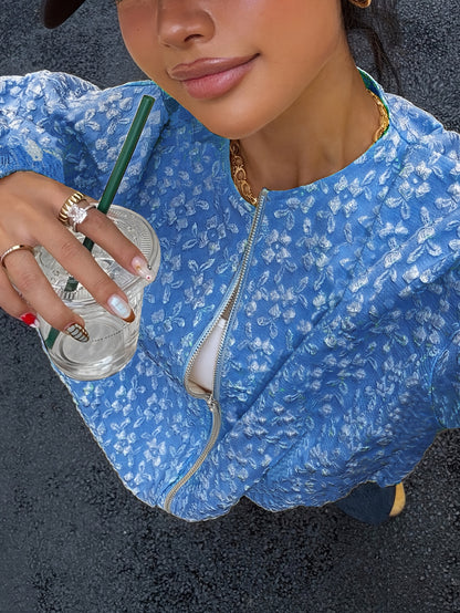 Միագույն կայծակաճարմանդով առօրյա բաճկոն