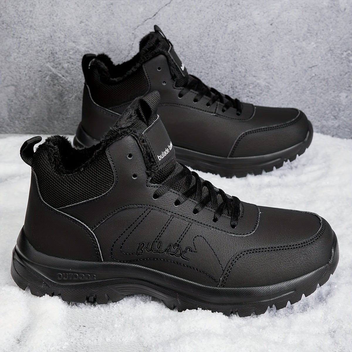 Տղամարդկանց ձմեռային բարձրակրունկ կոշիկներ - վերևի մասը, փափուկ ծածկույթ և փափուկ ներբան, չսահող MD ներբան, շագանակագույն/սև արշավային կոշիկներ ձյան, սառույցի և ցուրտ եղանակի համար - թեթև և դիմացկուն ամենօրյա ձմեռային կոշիկներ արշավների համար