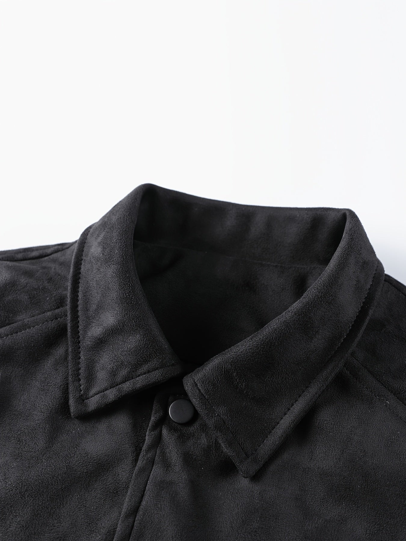 Men's Oversized Solid Color Lapel Jacket for Spring & Fall