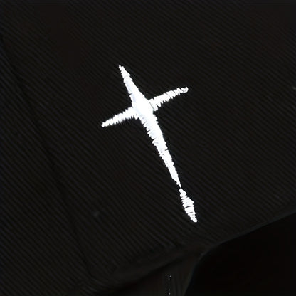1pc Men's Cross Baseball Cap Adjustable Casual Style Hat For Spring/Fall/Summer, Ideal Choice For Gifts