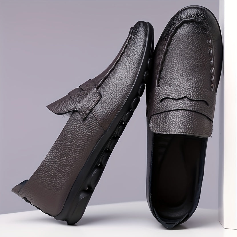 Men's Classic Low-Cut Business Shoes - Comfortable Formal Slip-Ons