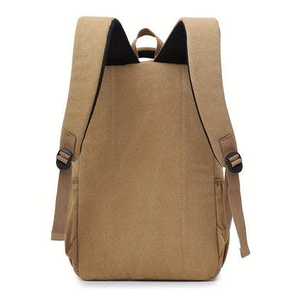 Men's Lightweight Canvas Travel Backpack with Laptop Compartment