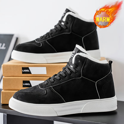 Men's Winter High-Top PU Riding Boots for Outdoor Sports