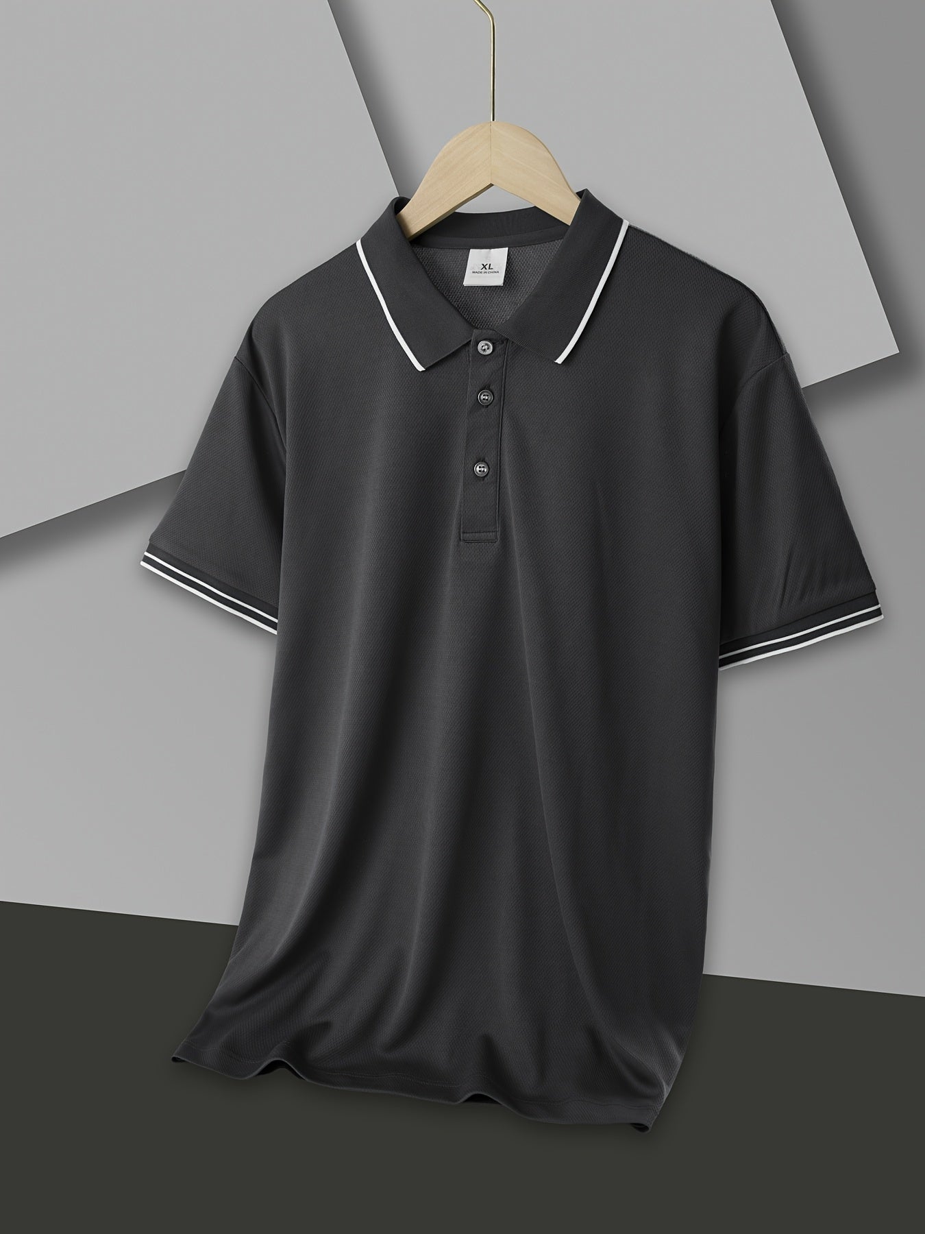 Men'S Quick-Dry Polo Shirt with a Collar for Summer - Breathable, Quick-Drying, Buttoned, Suitable for Beach, Golf, And Casual Office Wear, Smooth Texture Beach Tee - ayq