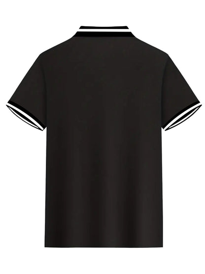 Summer Business Casual Outdoor Short Sleeve Trendy Men's Golf Shirt, Loose Fit Printed Top for Couples and Unisex Wearers - ayq