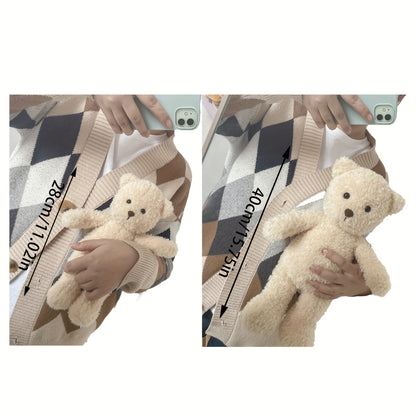 Սիրուն փափուկ արջուկ՝ փափուկ և մորթե խաղալիք կենդանի, իդեալական է սենյակը զարդարելու և ընկերների համար ծննդյան և Սուրբ Ծննդյան տոների առթիվ կատարյալ նվերներ լինելու համար։