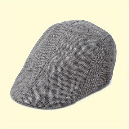 Retro Solid Color Newsboy Cap, Women'S Spring Summer Outdoor Sports Riding Travel Literary Painter Hat, Polyester Woven Beret with Lightweight Design and Inelasticity Fit