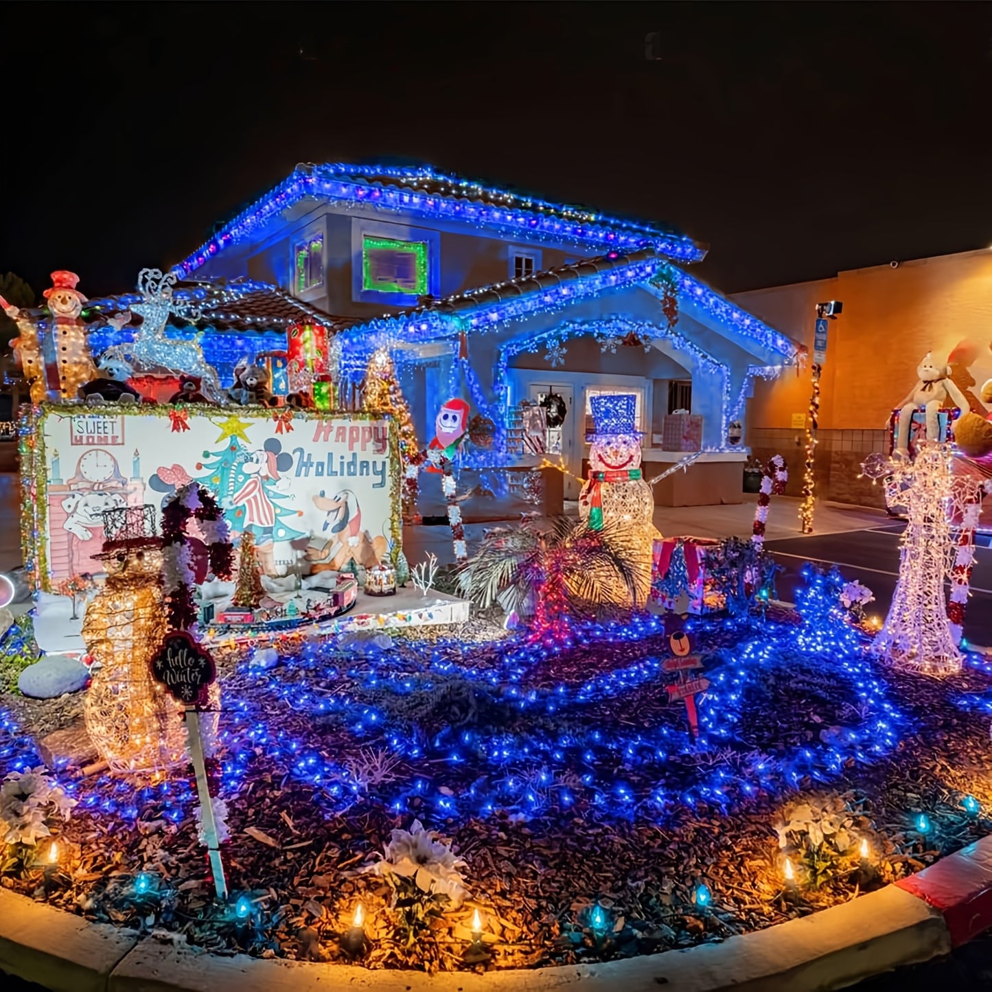 Solar Remote Control 19 Modes Outdoor Festival Party Decorations Garden Corridor Decoration Christmas Halloween Lights Wedding Proposal Scene New Year Decoration