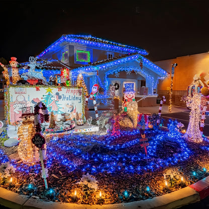 Solar Remote Control 19 Modes Outdoor Festival Party Decorations Garden Corridor Decoration Christmas Halloween Lights Wedding Proposal Scene New Year Decoration