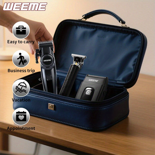 WEEME 3pcs/2pcs Hair Clippers for Men, All-in-One Grooming Gift Set, Professional Cordless Trimmer with T-Blade & Foil Shaver, LCD Display, Barber Kit for Men (Black)