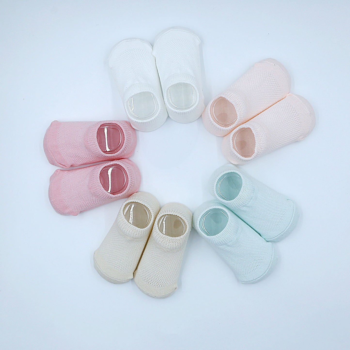 5 Pairs of Heart-Patterned Non-Slip Socks for Baby Boys And Girls, Perfect for Infants Learning to Walk, Comfortable And Breathable Cute Short Boat Socks, Suitable for Babies, a Great Valentine'S Day Gift.