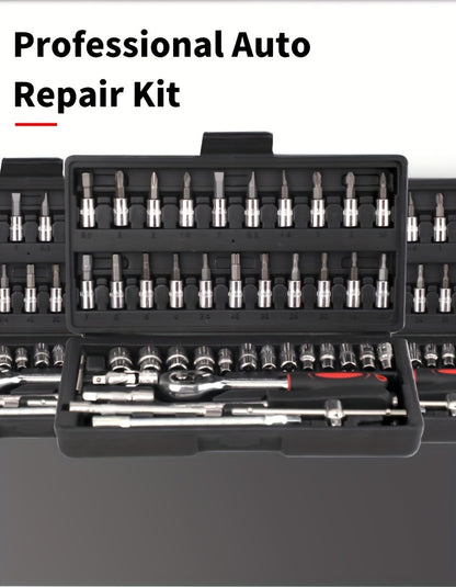 Repair Wrench Set, Ratchet Wrench Set, Socket Wrench Set, Designed for Various Environments Including Automotive Repair and Home Decoration, with Storage Box. 27-GJX