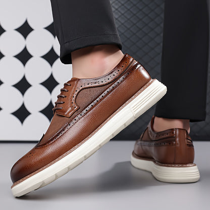 Men's Lightweight Business Casual Loafers, PU Leather