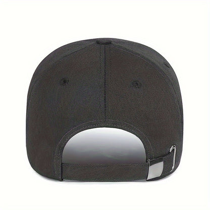 Trendy 4-Season Duckbill Baseball Cap With Embroidery, Adjustable Sun Protection For Women
