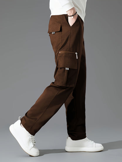 Men's Loose Fit Vintage Cargo Pants with Multiple Pockets