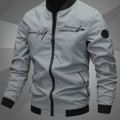 Տղամարդկանց Letter Embroidered Casual Bomber Jacket Gifts Best Sellers