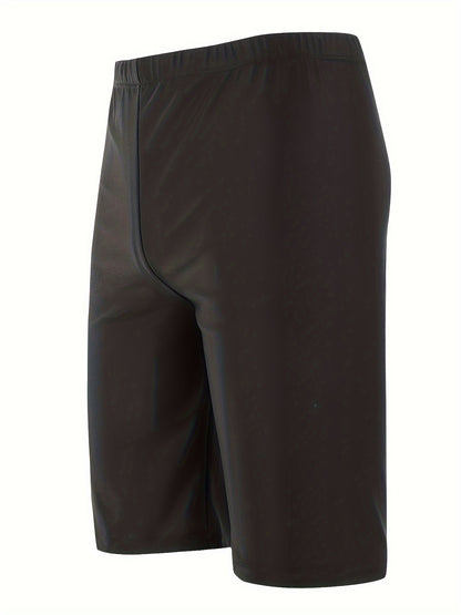 Women'S Summer Cycling Shorts, Polyester 95% Spandex 5% Knit Fabric, Solid Color, Medium Stretch, Short Length, Casual Wear, Non-Waterproof, 180g/m² - Black