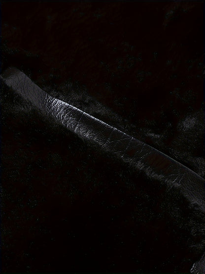 Men's Winter Jacket with Lining - Full-Zip Lapel Collar, Thickened Warm Coat for Cold Weather, Windproof & Flame-Resistant-like Beige (Hand Washable) - Ideal for Outdoor, Casual & Daily Wear (Black)