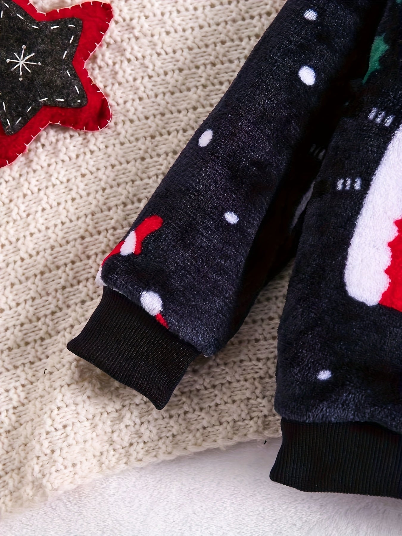 Տղաների համար նախատեսված Սուրբ Ծննդյան նորաձև աշնանային և ձմեռային ֆլանելային կոստյում՝ երիտասարդների համար նախատեսված տաք, նոր, երկու մասից բաղկացած հավաքածու, իդեալական Շնորհակալության օրվա համար