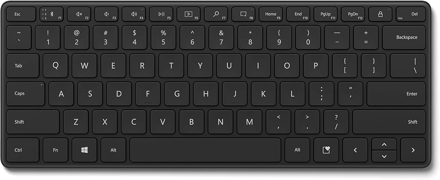 Microsoft Designer Compact Keyboard - Matte Black. Standalone Wireless Bluetooth Keyboard. Compatible with Bluetooth Enabled Pcs/Mac