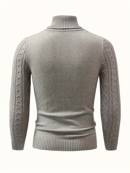 2024 New Cross-Border Men'S Plaid Knit Pullover Sweater (Men'S Warm Top)