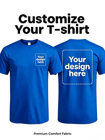 Men's Custom Polyester Crew Neck T-Shirt - Casual Summer Wear