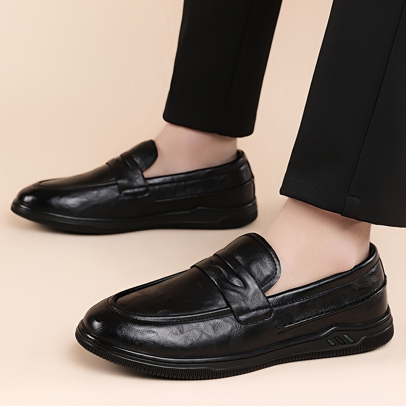Men’s Business Casual Slip-On Shoes with Non-Slip Rubber Sole