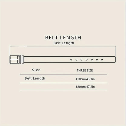 Preppy Style Men's Embossed PU Leather Belts with Vintage Leaf Pattern and Alloy Shaped Buckle
