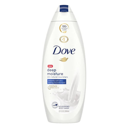 Dove Body Wash with Pump Deep Moisture for Dry Skin Moisturizing Skin Cleanser with 24Hr Renewing Micromoisture Nourishes the Driest Skin 30.6 Oz