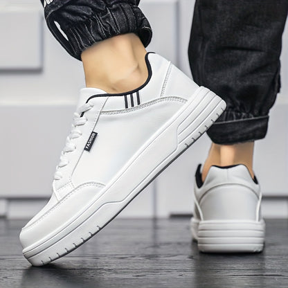 Men's Casual Sports Sneakers Low Top All-Season White Shoes