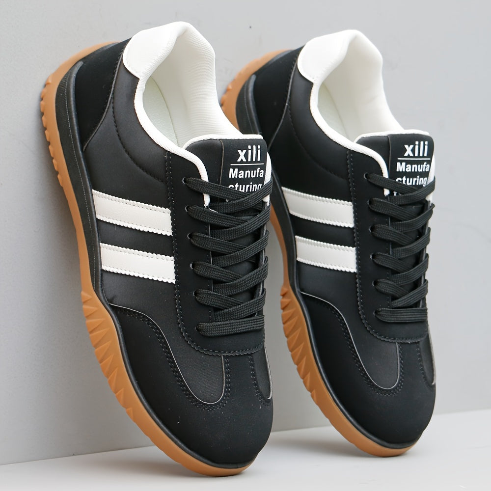 Men's Casual Comfortable Low Top Lace Up Sneakers, Non-slip Breathable Canvas Shoes For All Seasons