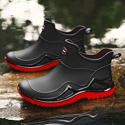 Men's All-Season Outdoor Slip-On Rain and Hiking Boots