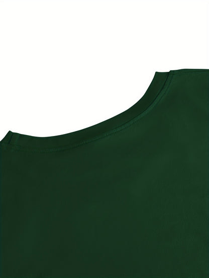 Women'S Christmas Long Sleeve T-Shirt - Santa Claus & Holiday Graphic Tee, Machine Washable Everyday & Party Outfit for Christmas, New Year'S Eve - Non-See-Through Casual Top, Christmas Shirts, Festive Attire, Round Neckline