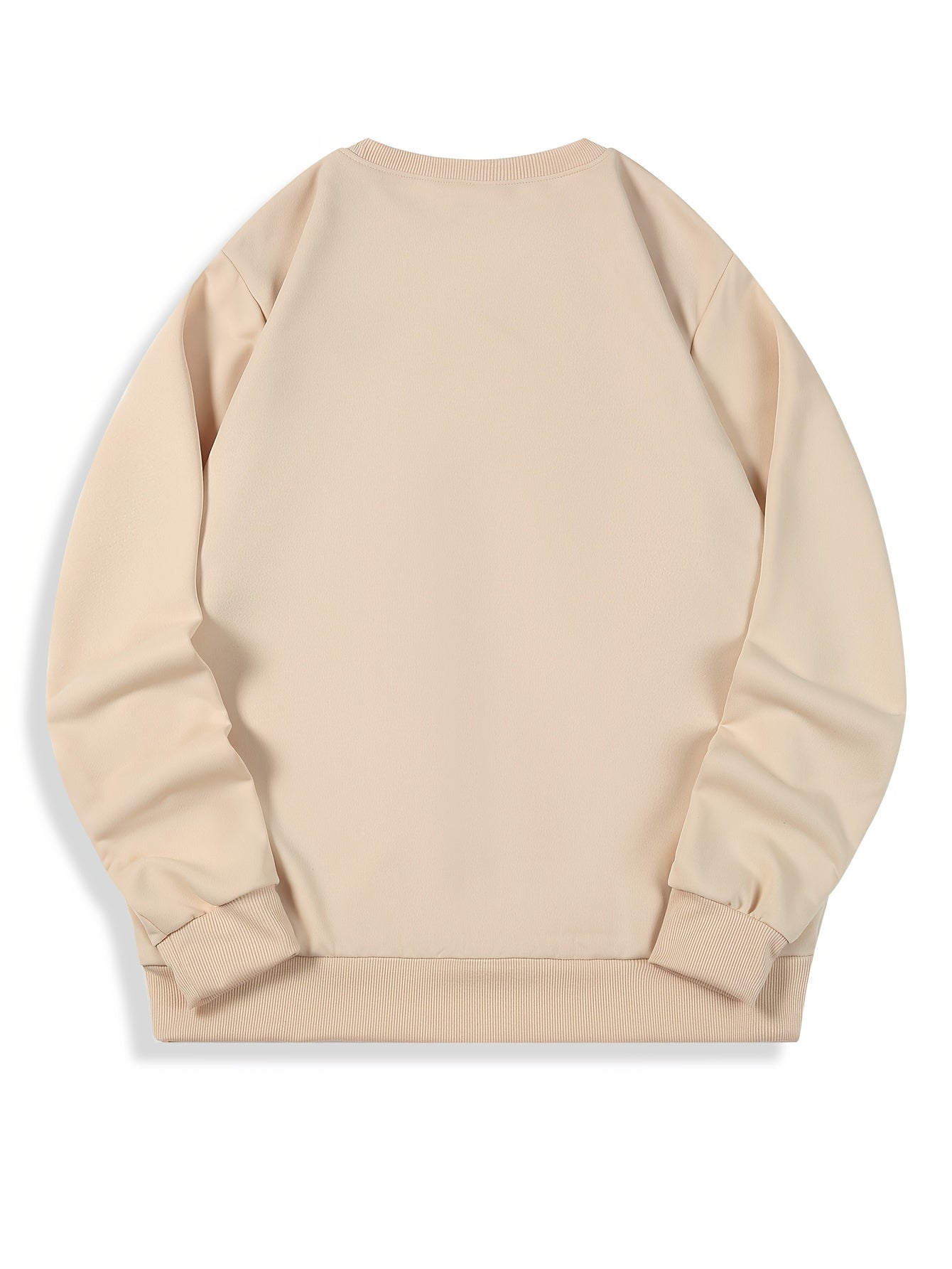 Men's Happy New Year Sweater - Loose Fit Round Neck Pullover Shirt with Golden Script, Light Grey & Machine Washable Casual Party Outfit for Everyday & Celebration Wear, Cute Sweaters, Festive Apparel, Festive Design, Durable