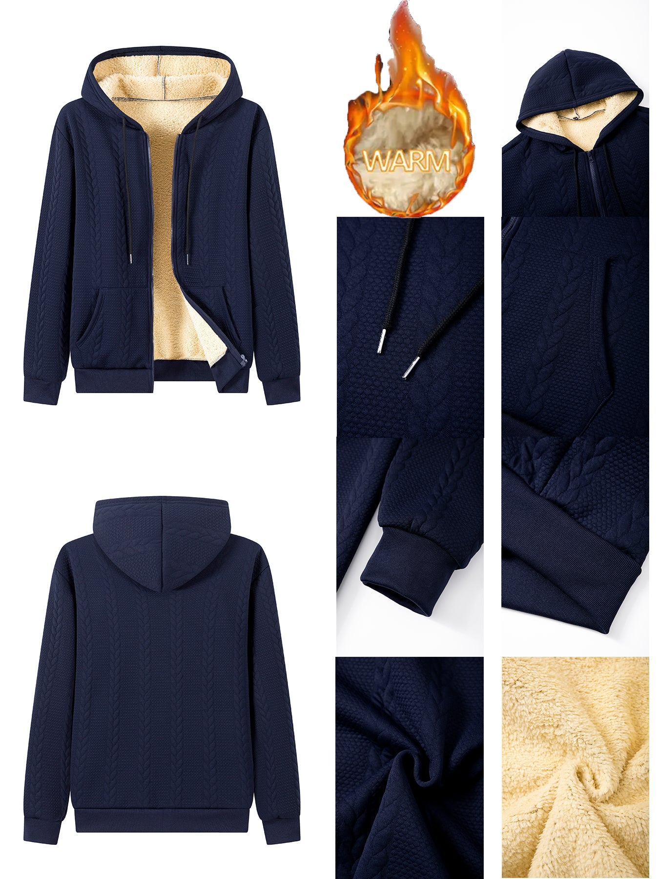 Տղամարդկանց ձմեռային նորաձևության երկմասանոց հավաքածու. Ժակարդե գլխարկով կարդիգան՝ աստառով և երկար տաբատ – իդեալական է աշնան և ձմռան համար, ձմեռային հագուստ տղամարդկանց համար