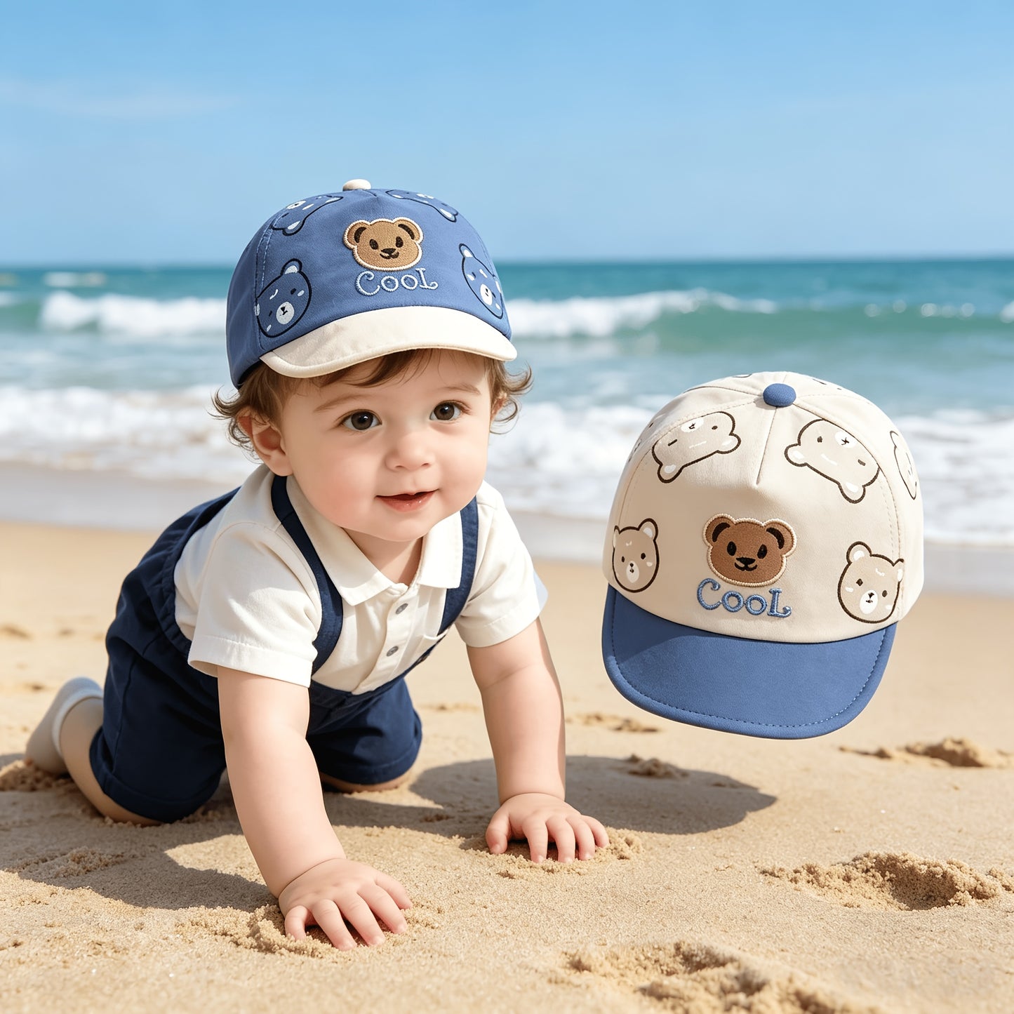2-Pack Breathable Baby Baseball Caps for Spring and Summer