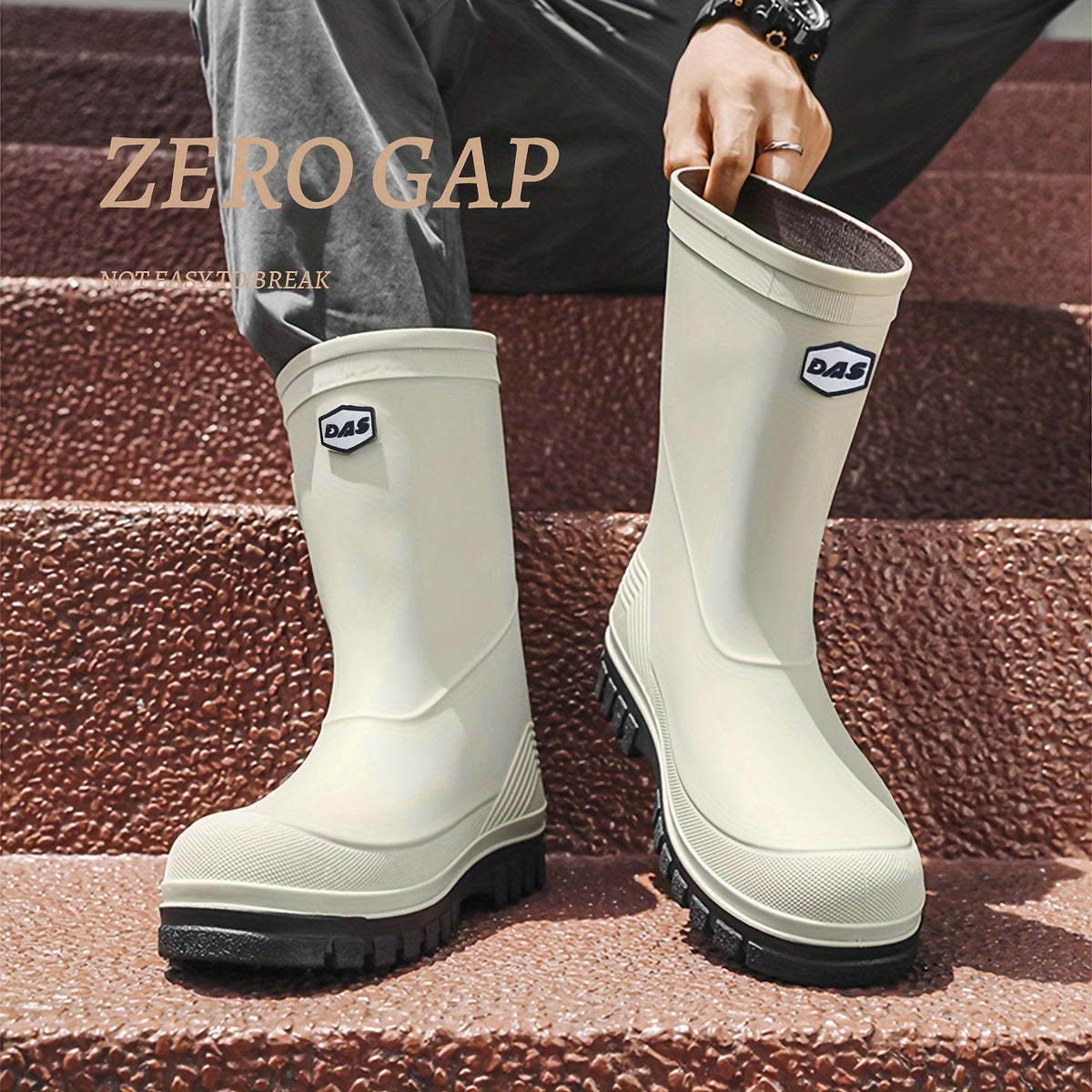 Men's Outdoor Rubber Anti-Slip Long Rain Boots
