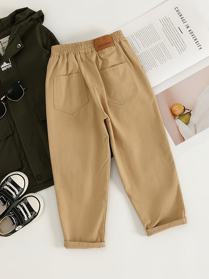 Boys' Casual Cotton Blend Long Pants for All Seasons