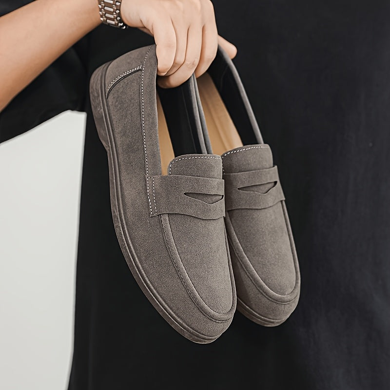Men's Lightweight Slip-On Casual PU Loafers for All Seasons