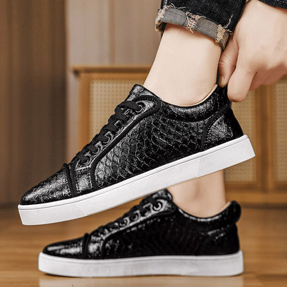 Men's Versatile Business Casual PU Lace-Up Shoes - All Season