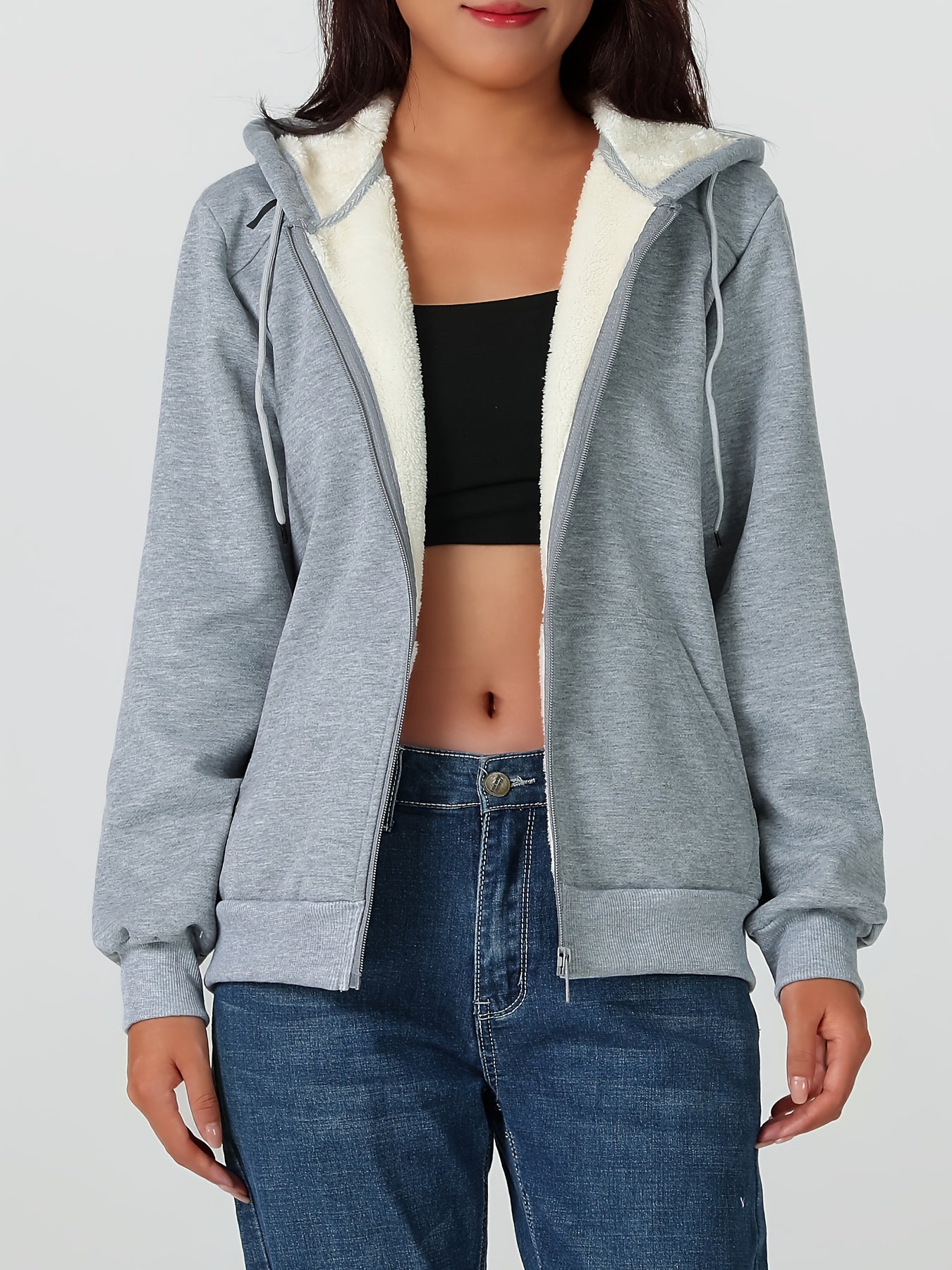 Կանացի ծանր ձմեռային բաճկոն - Ջերմամեկուսացված սառը եղանակի բաճկոն՝ ամբողջական կայծակաճարմանդով, մեծ առջևի գրպաններով - Մանուշակագույն վերնազգեստ առօրյա և պաշտոնական միջոցառումների համար - Ոչ ձգվող պոլիեսթերային գործվածք - Հեշտ խնամքի կանացի վերնազգեստ,