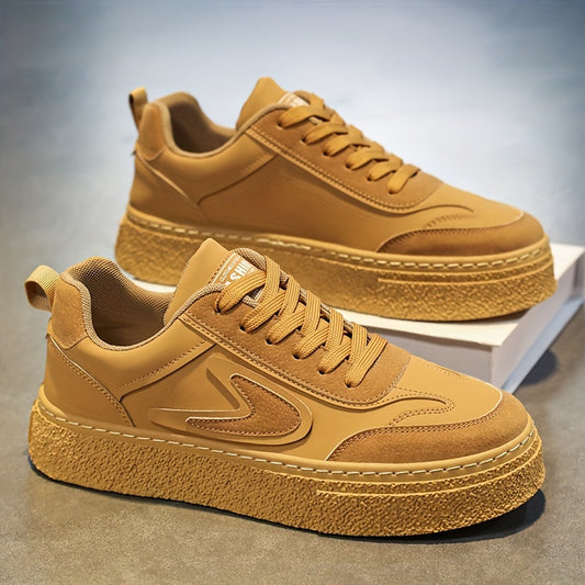 Men's Fashion Sneakers - Casual Lace-Up, All-Season Grip Shoes with Durable PU & EVA Material, Movement Style, Leisure Style, Four Seasons