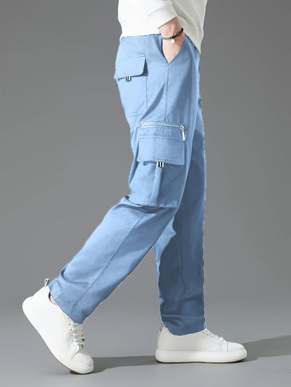 Men's Loose Fit Vintage Cargo Pants with Multiple Pockets